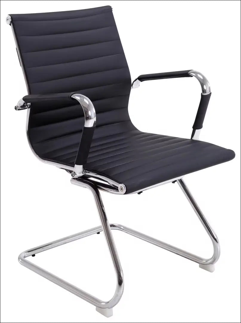 Kėdė VI1304 - €40 Save 65% 25-50, __label:Pristatymas 1-2 d.d., color-juoda, color-sidabrine, material-eko-oda €25