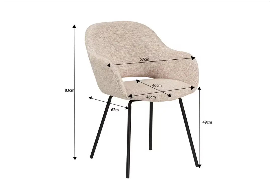 Kėdė VI1326 - €70 Save 50% 50-100, __label:Pristatymas 1-2 d.d., color-smelio, kedes-valgomojo, material-gobelenas €50