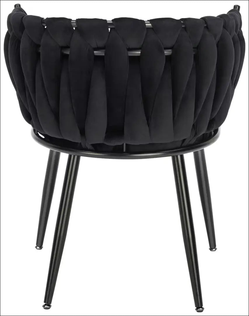 Kėdė VI1361 - €85 Save 50% 50-100, __label:Pristatymas 1-2 d.d., color-juoda, kedes-valgomojo, material-aksomas €50