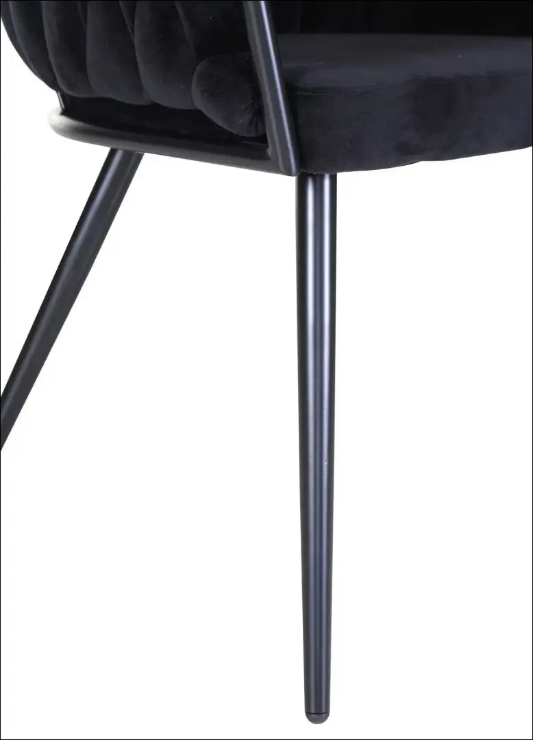 Kėdė VI1361 - €85 Save 50% 50-100, __label:Pristatymas 1-2 d.d., color-juoda, kedes-valgomojo, material-aksomas €50