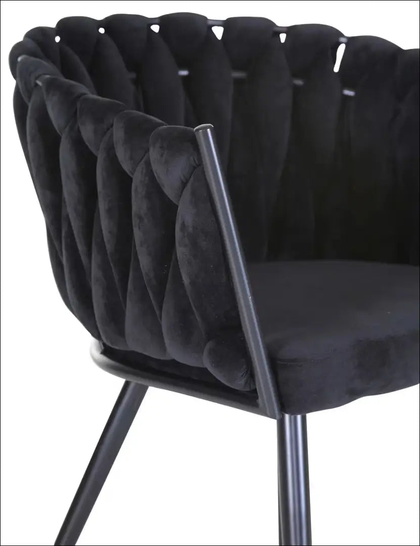 Kėdė VI1361 - €85 Save 50% 50-100, __label:Pristatymas 1-2 d.d., color-juoda, kedes-valgomojo, material-aksomas €50