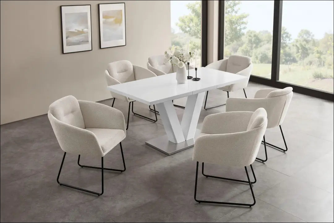 Kėdė VI1370 - €70 Save 50% 50-100, __label:Pristatymas 1-2 d.d., color-kremas, kedes-valgomojo, material-poliesteris