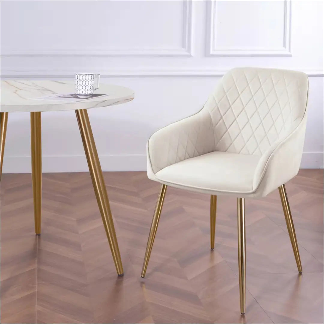Kėdė VI1378 - €49 Save 50% 25-50, __label:Pristatymas 1-2 d.d., color-kremas, kedes-valgomojo, material-aksomas €25