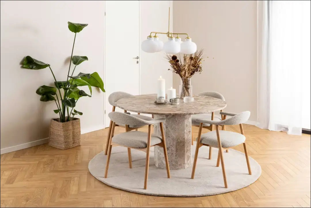Kėdė VI1409 - €110 Save 50% 100-200, __label:Pristatymas 1-2 d.d., boucle, color-pilka, kedes-valgomojo €100 to €200