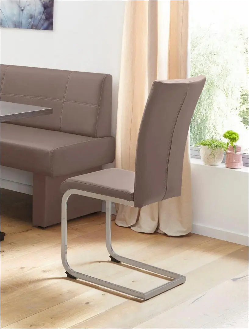 Kėdė VI1443 - €80 Save 50% 50-100, __label:Pristatymas 1-2 d.d., color-ruda, kedes-valgomojo, material-dirbtine-oda €50