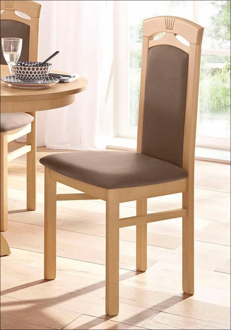 Kėdė VI1477 - €48 Save 50% 25-50, __label:Pristatymas 1-2 d.d., color-ruda, kedes-valgomojo, material-aksomas €25