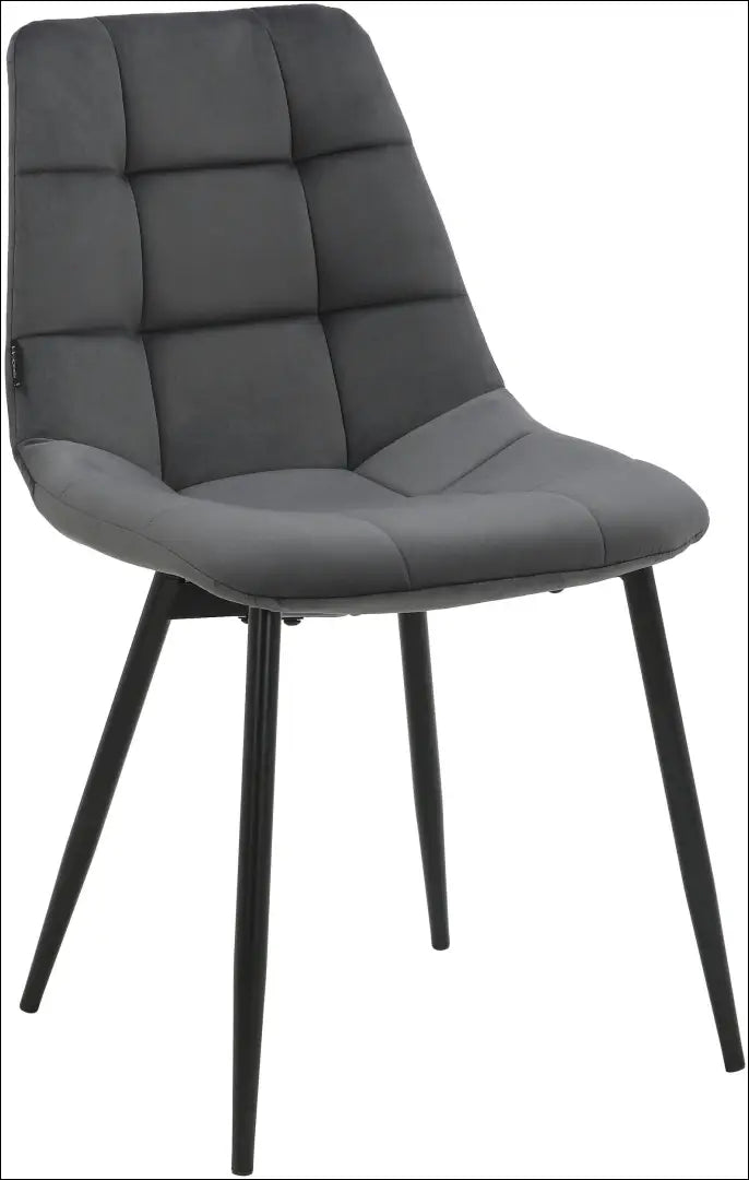 Kėdė VI1503 - €45 Save 50% 25-50, __label:Pristatymas 1-2 d.d., color-pilka, kedes-valgomojo, material-aksomas Aksomas