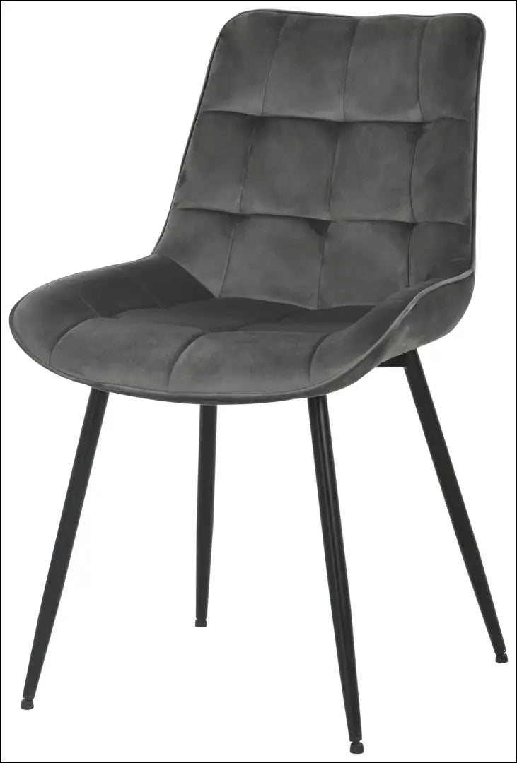 Kėdė VI1524 - €49 Save 50% 25-50, __label:Pristatymas 1-2 d.d., color-pilka, kedes-valgomojo, material-aksomas Aksomas
