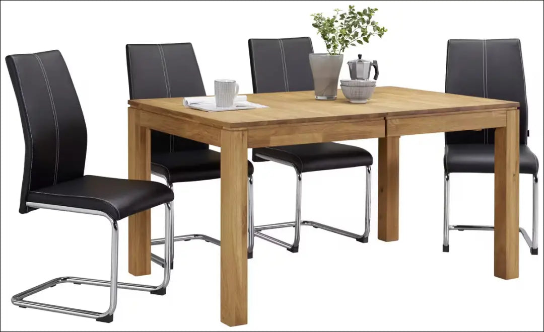 Kėdė VI1534 - €53 Save 50% 50-100, __label:Pristatymas 1-2 d.d., color-juoda, color-sidabrine, kedes-valgomojo Dirbtinė