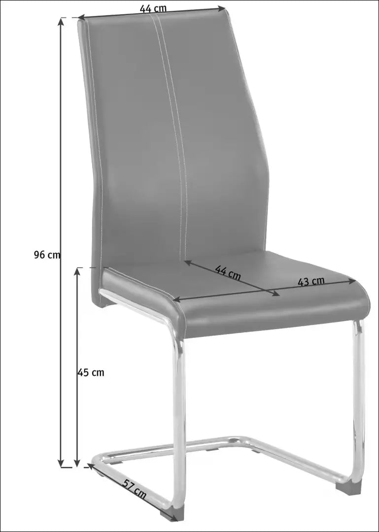 Kėdė VI1534 - €53 Save 50% 50-100, __label:Pristatymas 1-2 d.d., color-juoda, color-sidabrine, kedes-valgomojo Dirbtinė