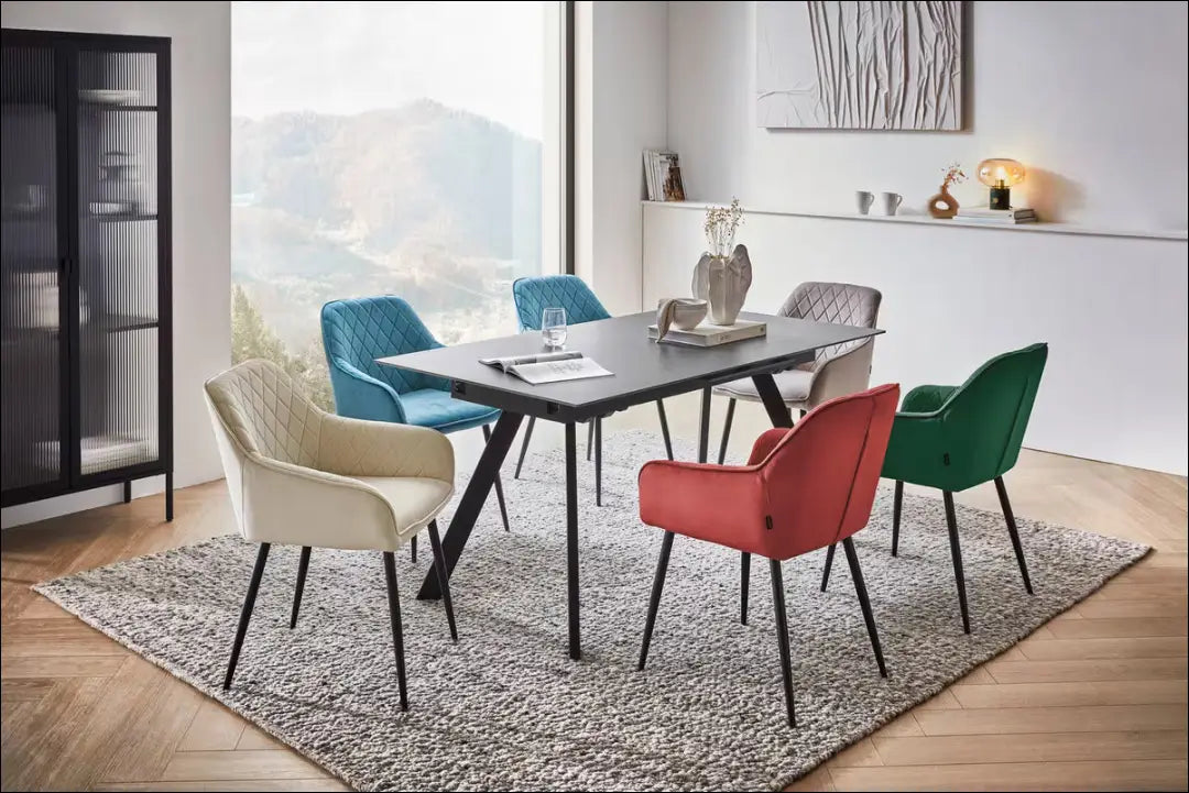 Kėdė VI1591 - €53 Save 50% 50-100, __label:Pristatymas 1-2 d.d., color-smelio, kedes-valgomojo, material-aksomas