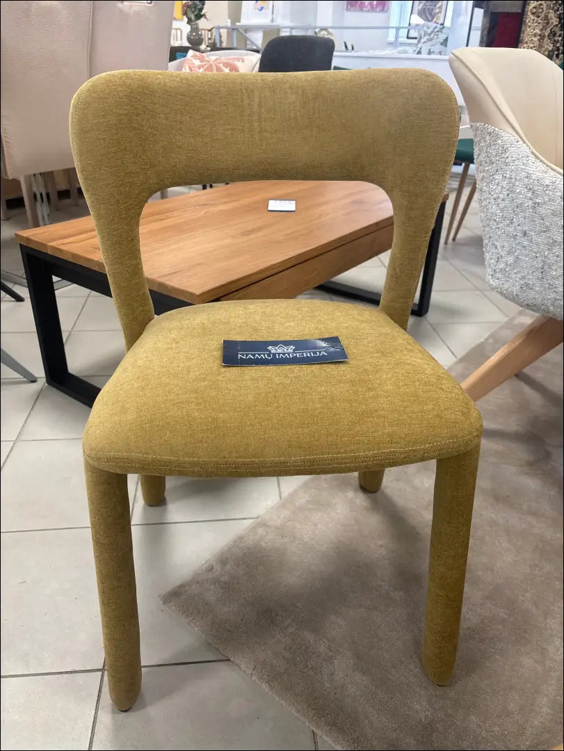 Kėdė VI1631 - €86 Save 30% 50-100, __label:Pristatymas 1-2 d.d., color-geltona, kedes-valgomojo, material-gobelenas