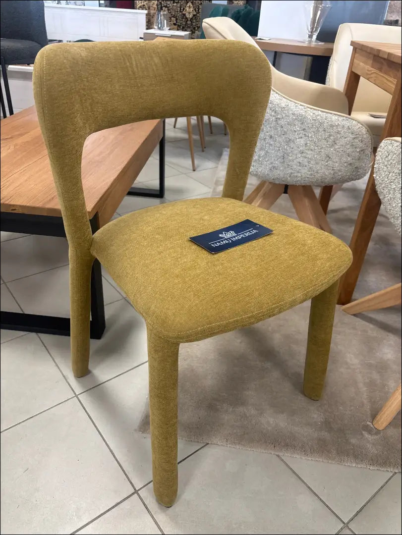 Kėdė VI1631 - €86 Save 30% 50-100, __label:Pristatymas 1-2 d.d., color-geltona, kedes-valgomojo, material-gobelenas