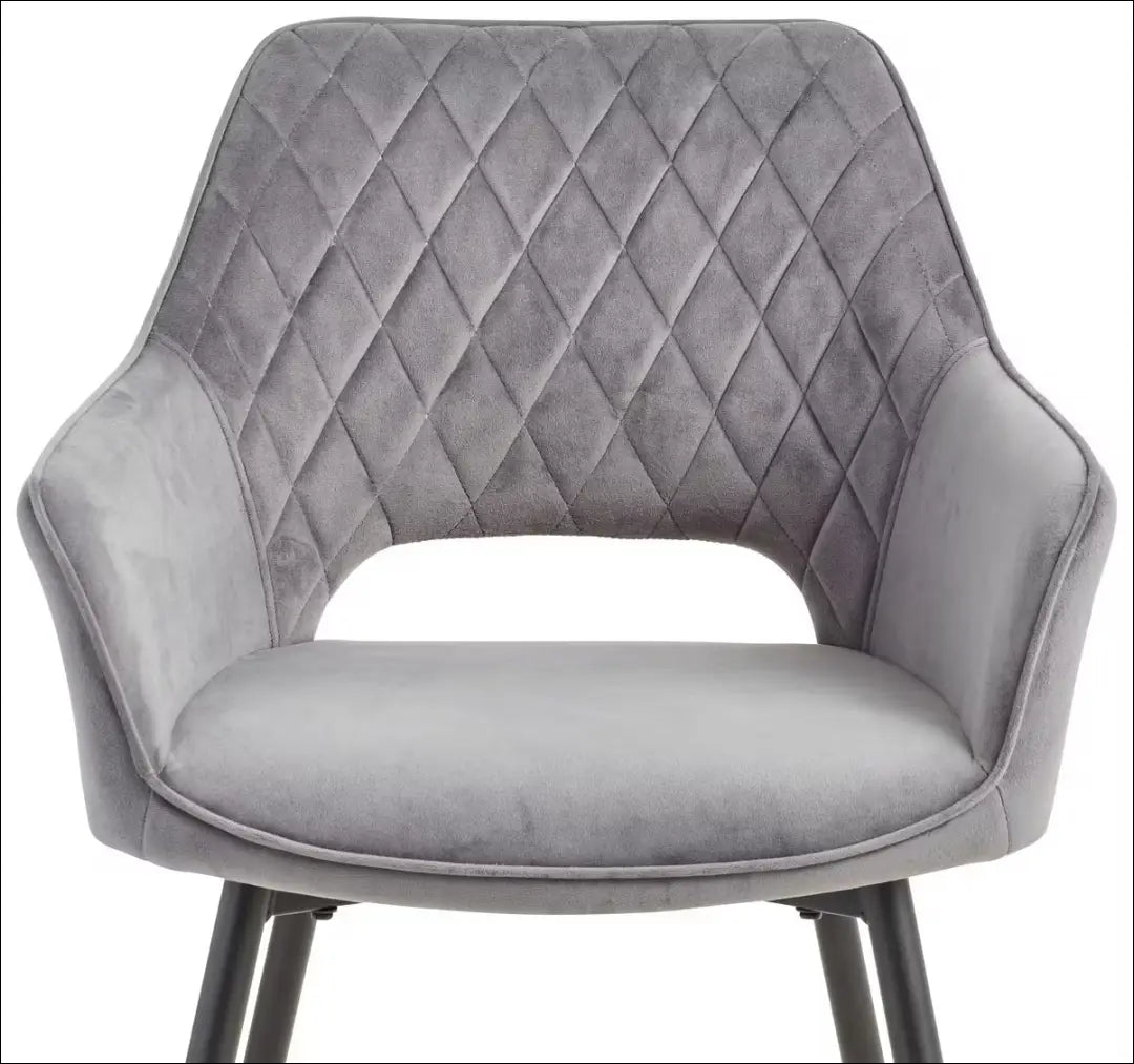 Kėdė VI1672 - €42 Save 50% 25-50, __label:Pristatymas 1-2 d.d., color-pilka, kedes-valgomojo, material-aksomas Aksomas