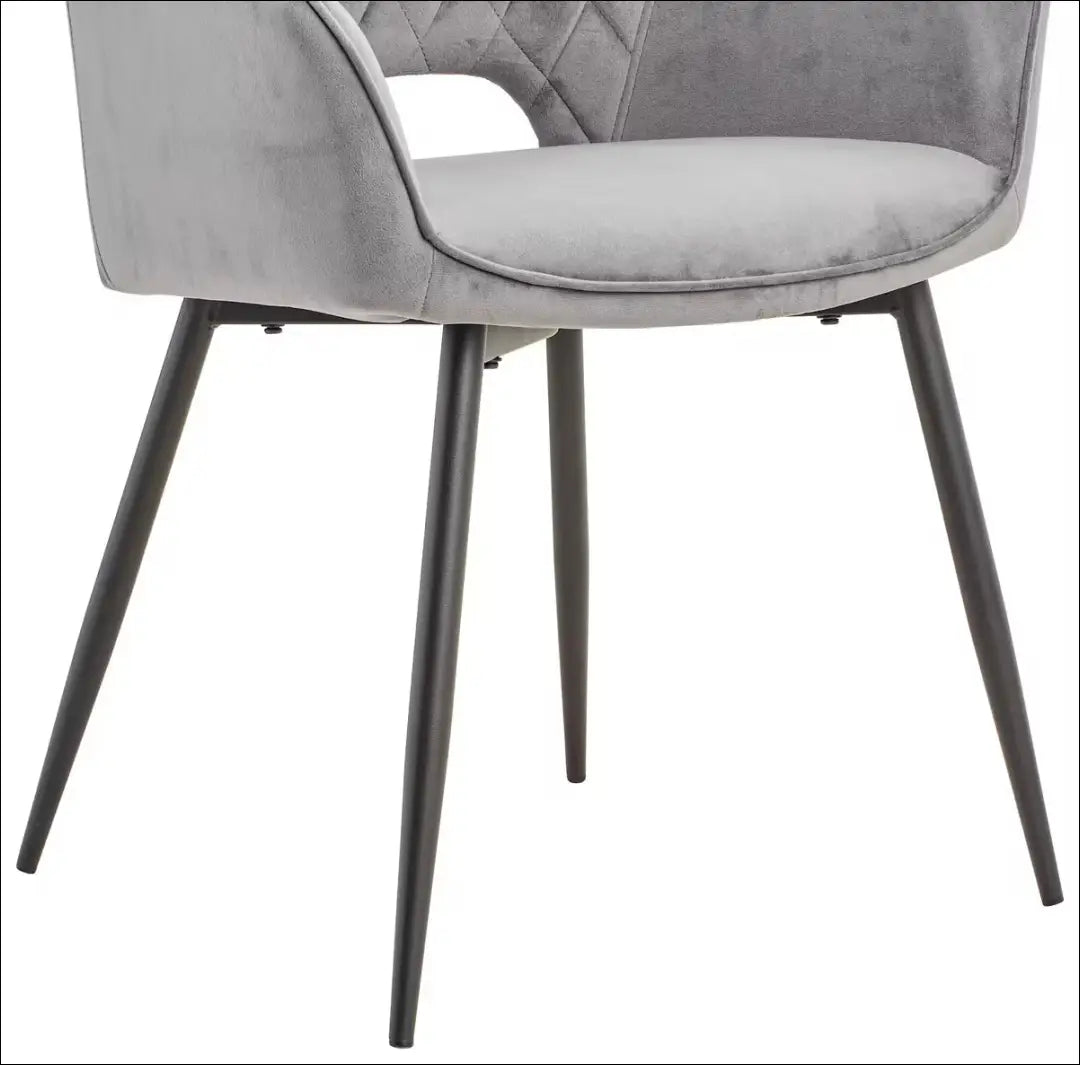 Kėdė VI1672 - €42 Save 50% 25-50, __label:Pristatymas 1-2 d.d., color-pilka, kedes-valgomojo, material-aksomas Aksomas