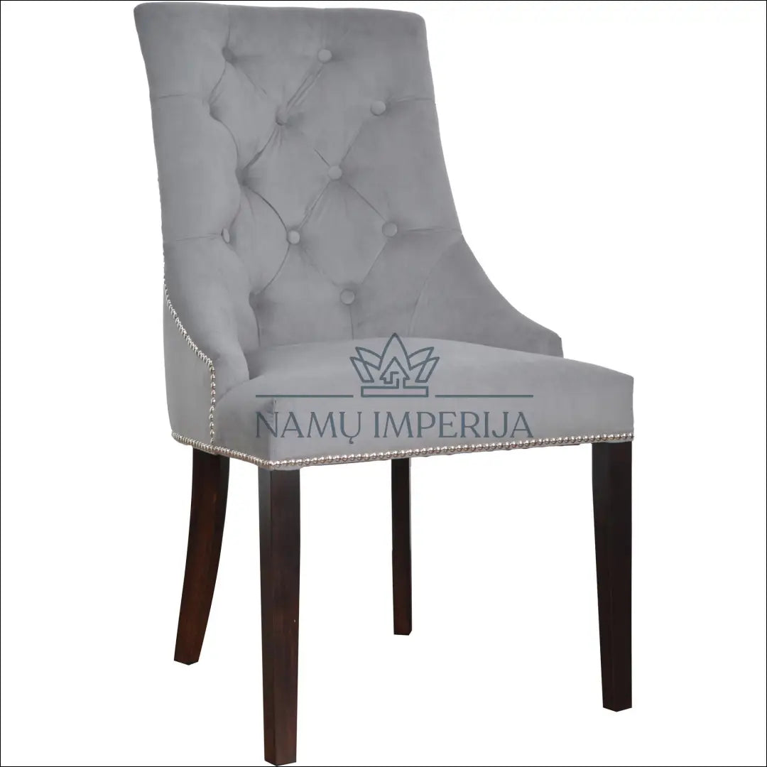 Kėdė VI408 - €59 Save 65% 50-100, __label:Pristatymas 1-2 d.d., color-pilka, kedes-valgomojo, material-aksomas