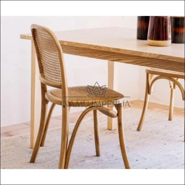 Kėdė VI611 - €125 Save 50% 100-200, color-ruda, kedes-valgomojo, material-medzio-masyvas, material-rotangas Kėdės