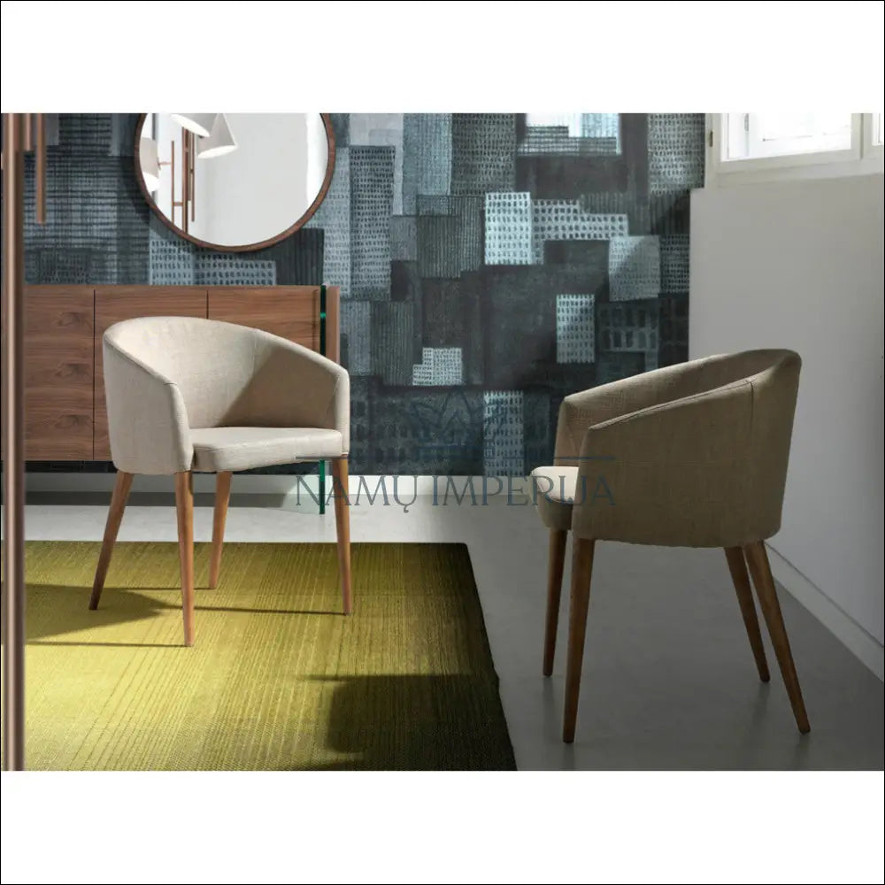 Kėdė VI624 - €167 Save 75% 100-200, __label:Pristatymas 1-2 d.d., color-ruda, color-smelio, kedes-valgomojo €100