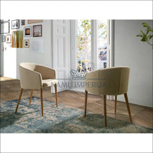 Įkelti vaizdą į galerijos rodinį, Kėdė VI624 - €364 Save 50% color-ruda, color-smelio, kedes-valgomojo, material-gobelenas, material-medzio-masyvas
