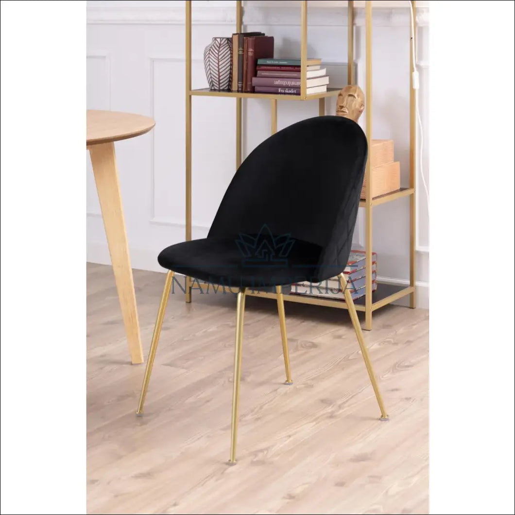 Kėdė VI625 - €80 Save 50% 50-100, color-auksine, color-juoda, kedes-valgomojo, material-aksomas Aksomas | Namų
