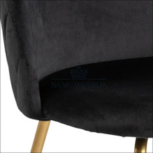 Augšupielādējiet attēlu galerijas skatā Kėdė VI625 - €80 Save 50% 50-100, color-auksine, color-juoda, kedes-valgomojo, material-aksomas Aksomas | Namų
