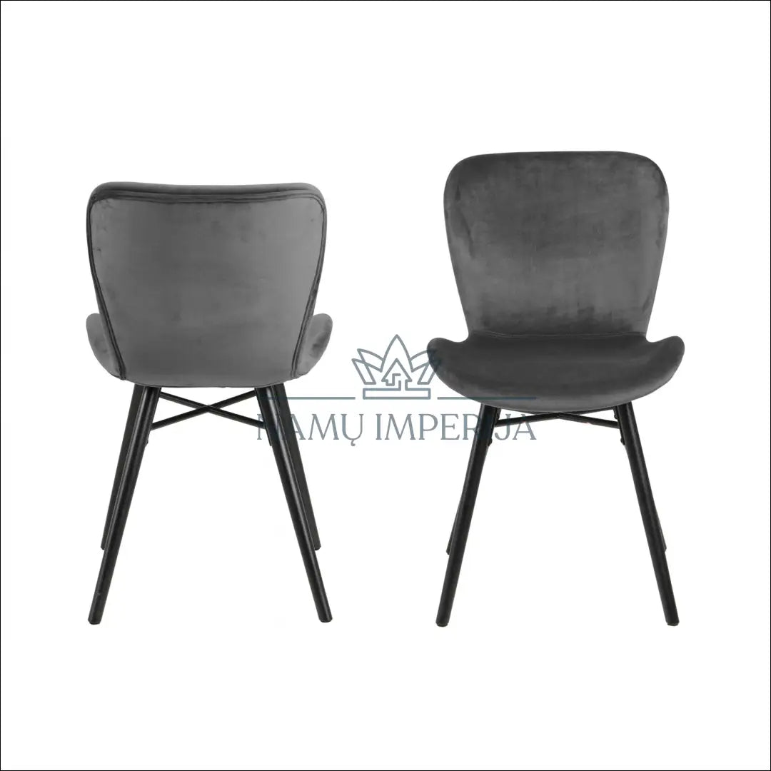 Kėdė VI656 - €80 Save 50% 50-100, __label:Pristatymas 1-2 d.d., color-pilka, kedes-valgomojo, material-aksomas