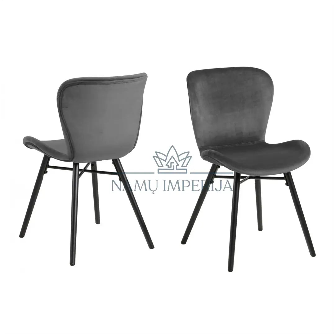 Kėdė VI656 - €80 Save 50% 50-100, __label:Pristatymas 1-2 d.d., color-pilka, kedes-valgomojo, material-aksomas