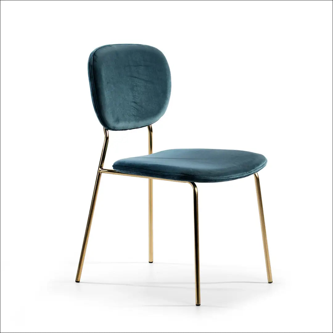 Kėdė VI658 - €137 Save 65% 100-200, __label:Pristatymas 1-2 d.d., color-auksine, color-melyna, kedes-valgomojo €100