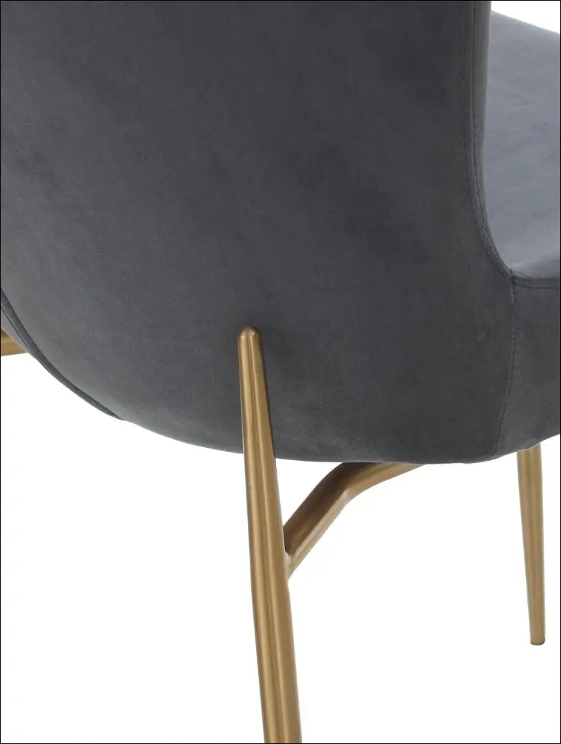 Kėdė VI671 - €86 Save 65% 50-100, __label:Pristatymas 1-2 d.d., color-pilka, kedes-valgomojo, material-aksomas €50