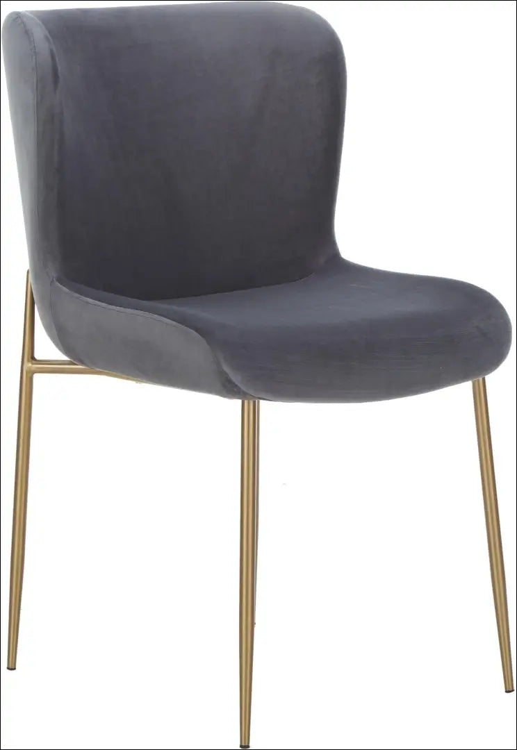 Kėdė VI671 - €86 Save 65% 50-100, __label:Pristatymas 1-2 d.d., color-pilka, kedes-valgomojo, material-aksomas €50