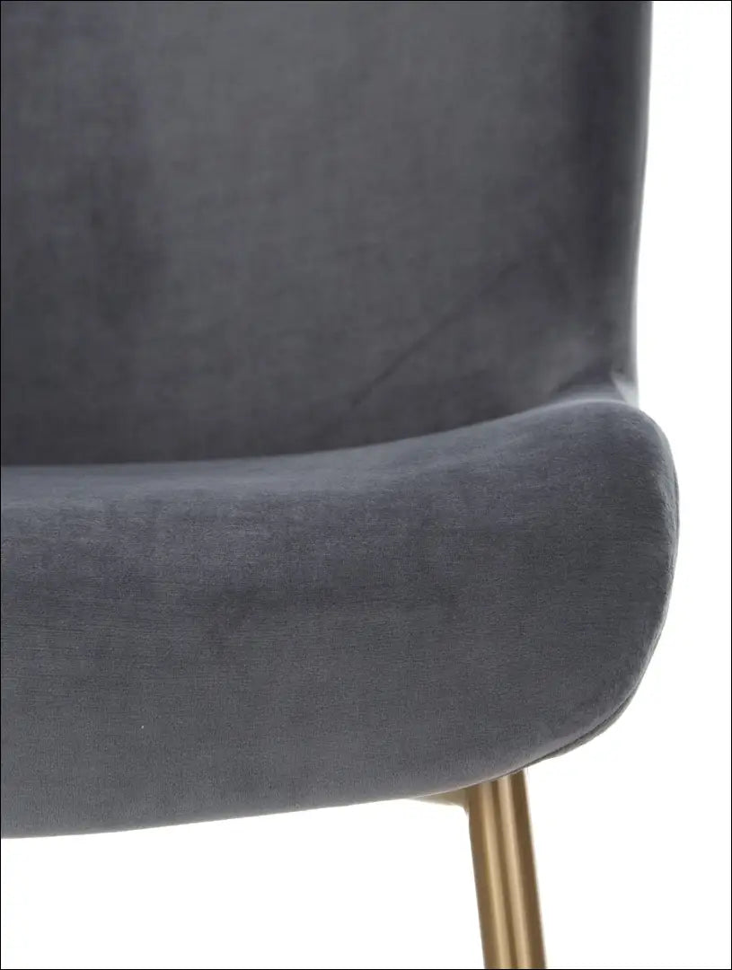 Kėdė VI671 - €86 Save 65% 50-100, __label:Pristatymas 1-2 d.d., color-pilka, kedes-valgomojo, material-aksomas €50