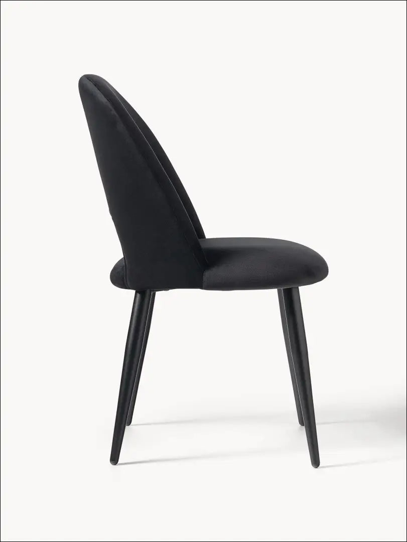 Kėdė VI680 - €65 Save 65% 50-100, __label:Pristatymas 1-2 d.d., color-juoda, kedes-valgomojo, material-aksomas €50