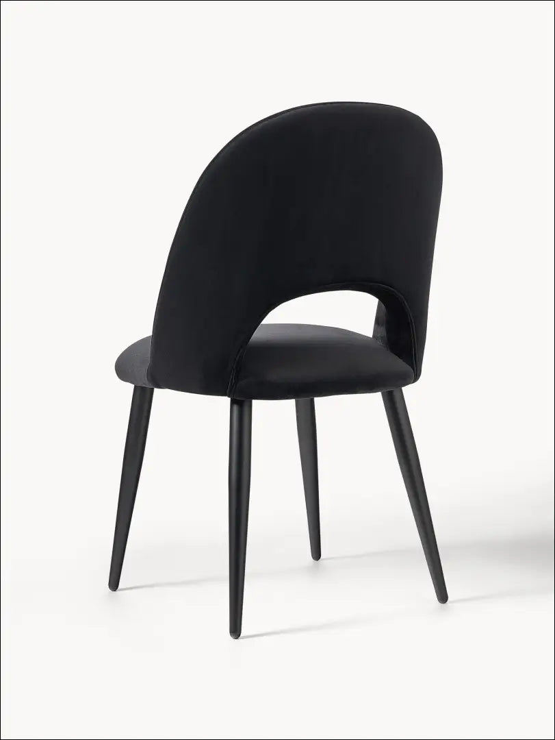 Kėdė VI680 - €65 Save 65% 50-100, __label:Pristatymas 1-2 d.d., color-juoda, kedes-valgomojo, material-aksomas €50