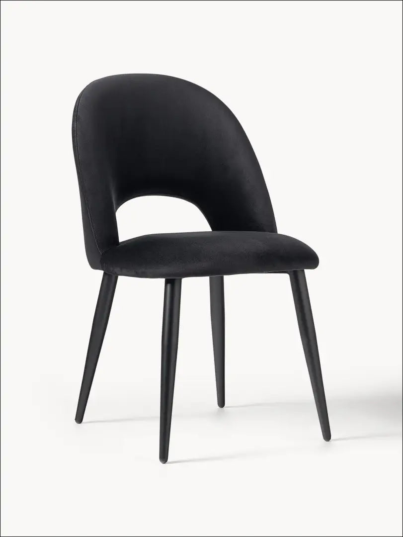 Kėdė VI680 - €65 Save 65% 50-100, __label:Pristatymas 1-2 d.d., color-juoda, kedes-valgomojo, material-aksomas €50