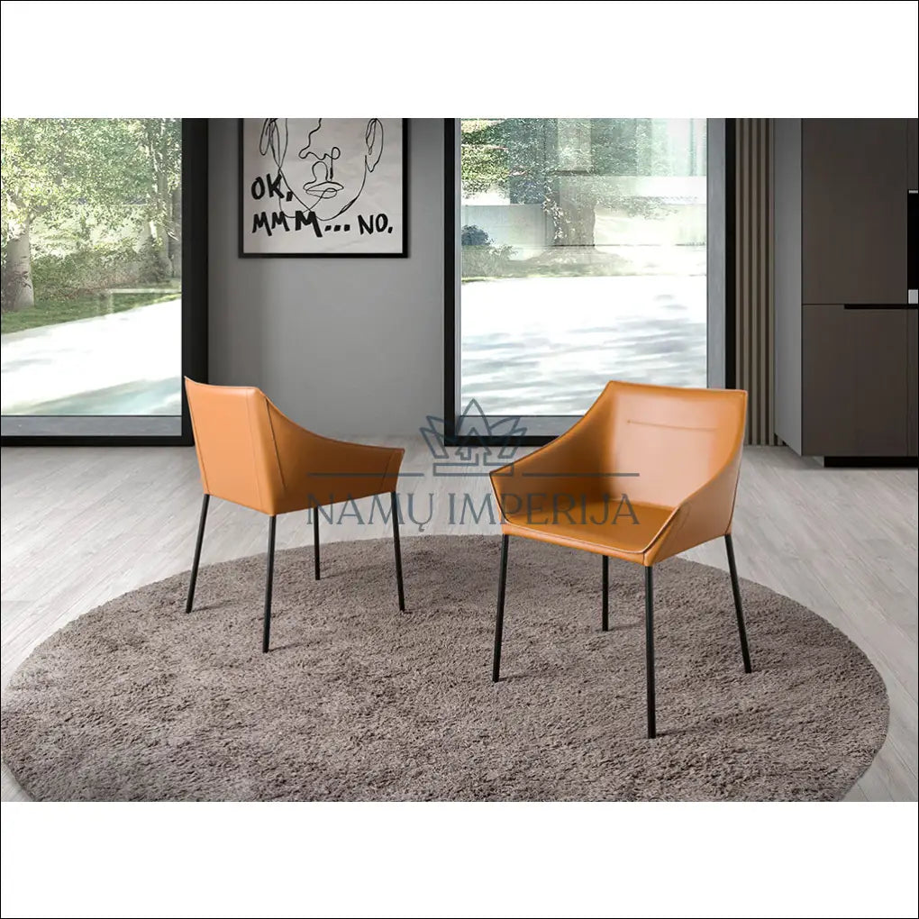 Kėdė VI689 - €171 Save 60% 100-200, __label:Pristatymas 1-2 d.d., color-ruda, kedes-valgomojo, material-dirbtine-oda