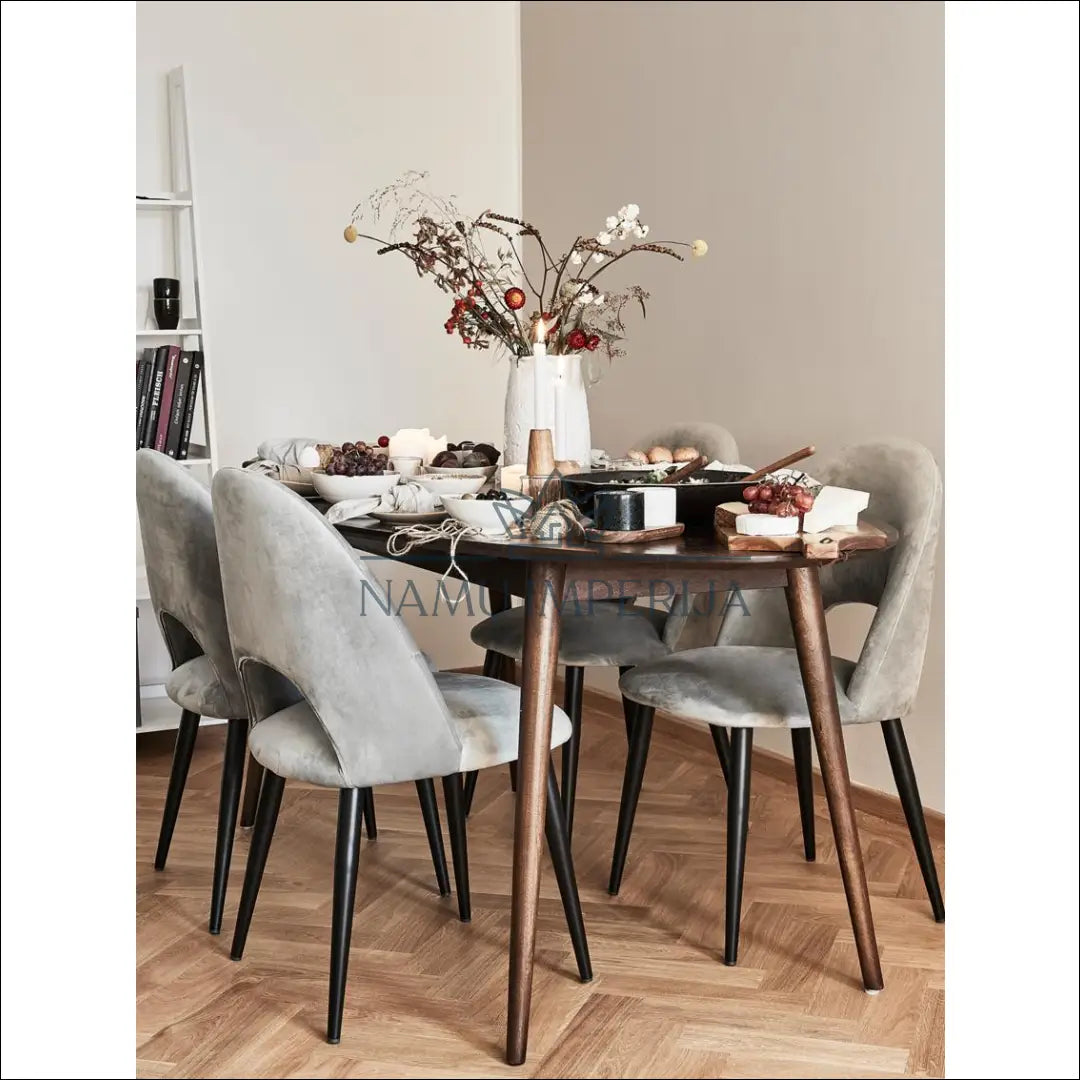 Kėdė VI750 - €85 Save 55% 50-100, __label:Pristatymas 1-2 d.d., color-juoda, color-pilka, kedes-valgomojo Pilka