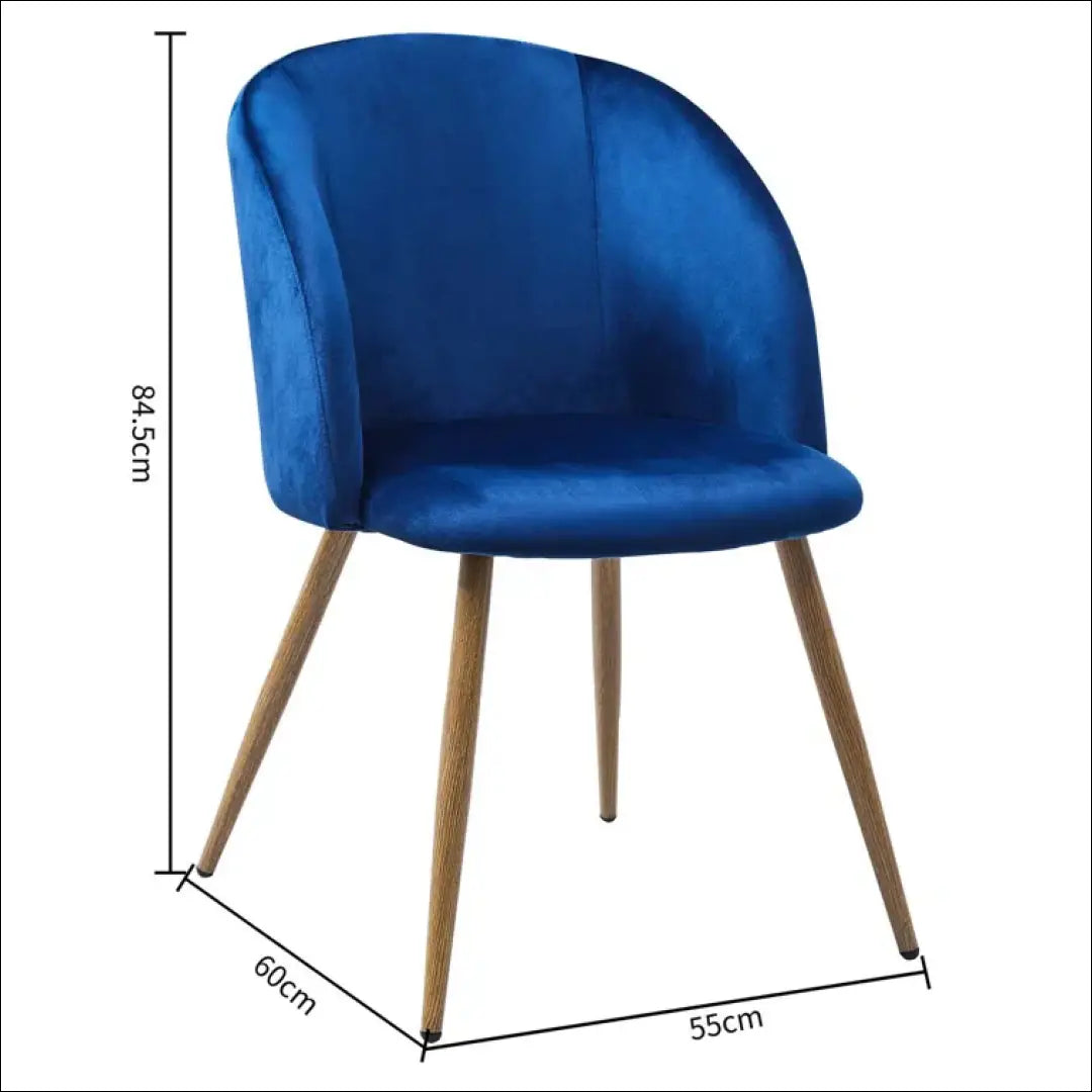 Kėdė VI774 - €43 Save 65% 25-50, __label:Pristatymas 1-2 d.d., color-melyna, kedes-valgomojo, material-aksomas €25