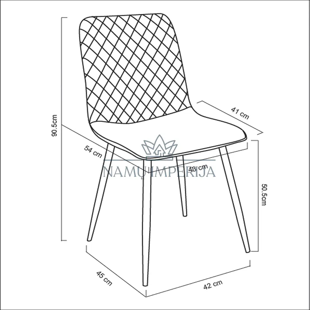 Kėdė VI794 - €45 Save 50% 25-50, __label:Pristatymas 1-2 d.d., color-zalia, kedes-valgomojo, material-aksomas €25