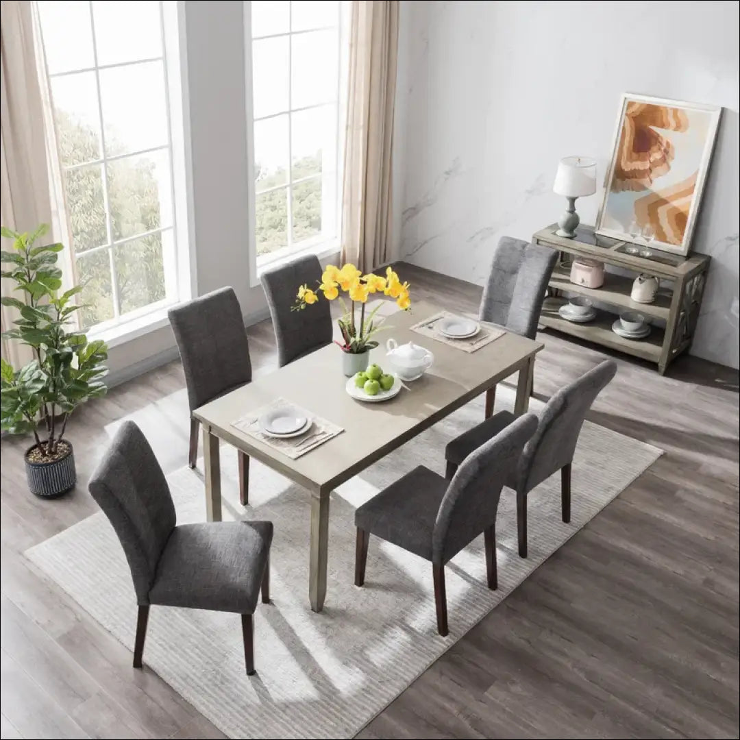 Kėdė VI821 - €64 Save 60% 50-100, __label:Pristatymas 1-2 d.d., color-pilka, kedes-valgomojo, material-gobelenas €50