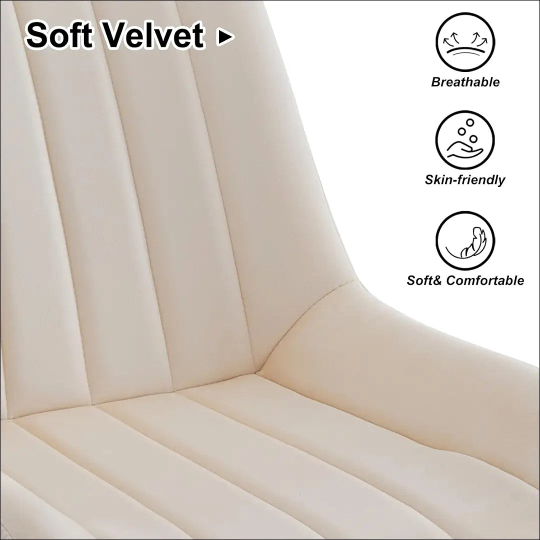 Kėdė VI876 - €52 Save 60% 50-100, __label:Pristatymas 1-2 d.d., color-kremas, kedes-valgomojo, material-aksomas €50