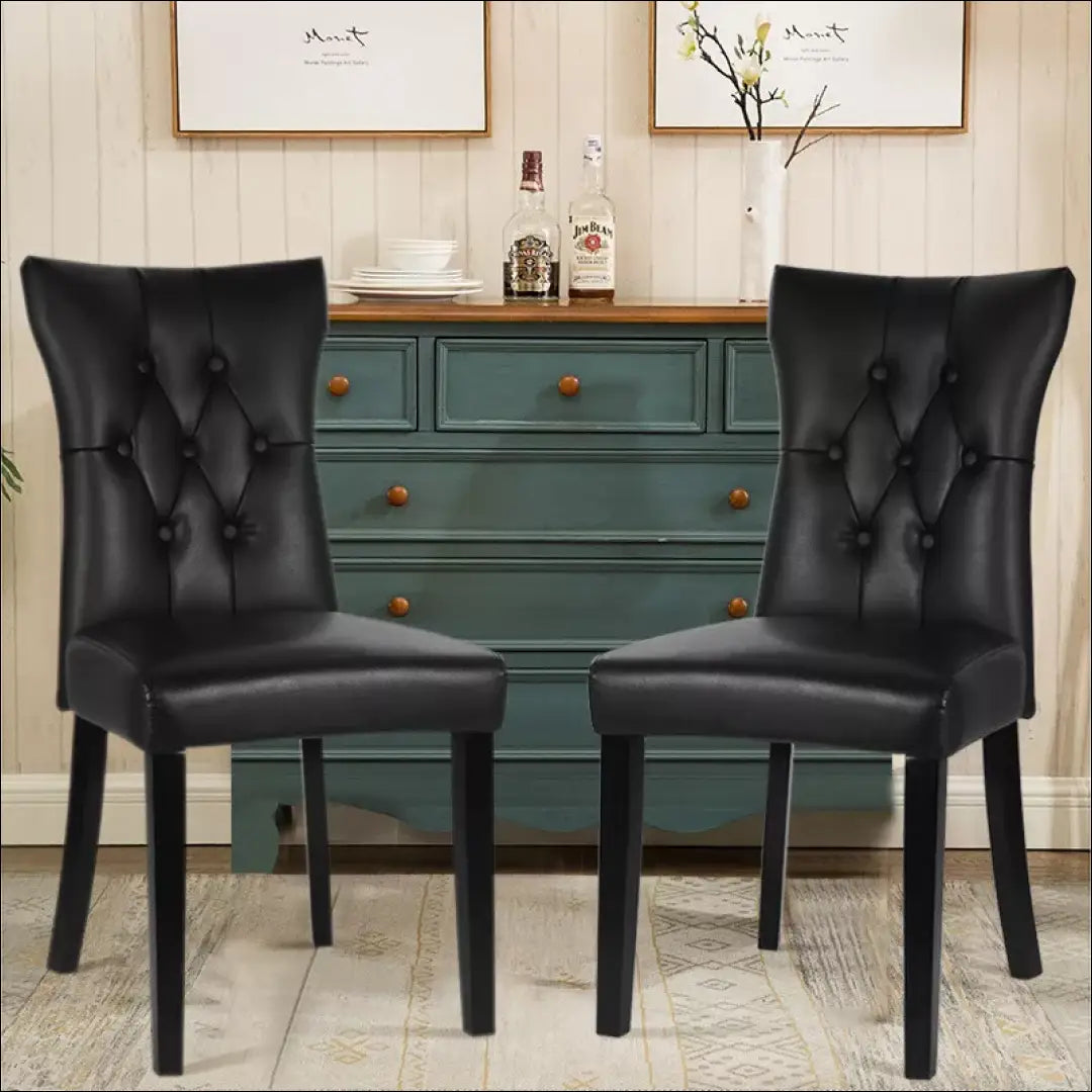 Kėdė VI908 - €82 Save 50% 50-100, __label:Pristatymas 1-2 d.d., color-juoda, kedes-valgomojo, material-eko-oda €50