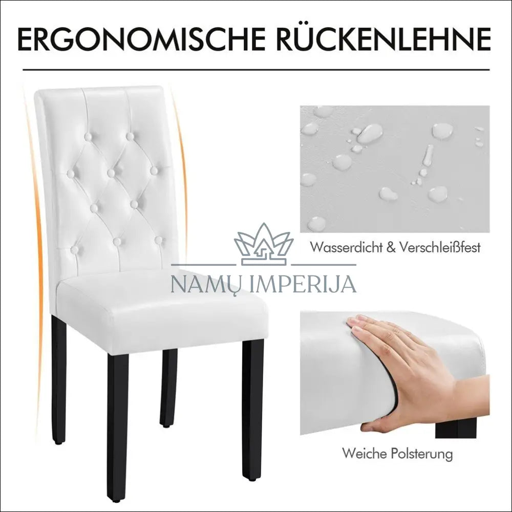 Kėdė VI941 - €55 Save 50% 50-100, __label:Pristatymas 1-2 d.d., color-balta, kedes-valgomojo, material-dirbtine-oda €50