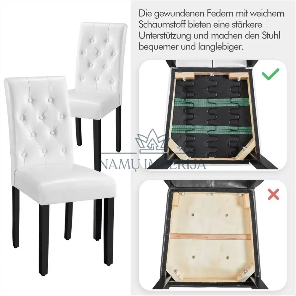 Kėdė VI941 - €55 Save 50% 50-100, __label:Pristatymas 1-2 d.d., color-balta, kedes-valgomojo, material-dirbtine-oda €50