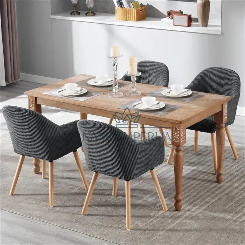 Kėdė VI943 - €84 Save 50% 50-100, __label:Pristatymas 1-2 d.d., color-pilka, kedes-valgomojo, material-aksomas €50
