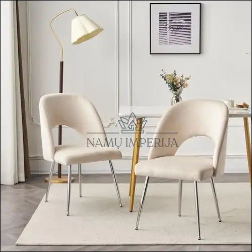 Kėdė VI969 - €48 Save 55% 25-50, __label:Pristatymas 1-2 d.d., color-kremas, kedes-valgomojo, material-aksomas €25