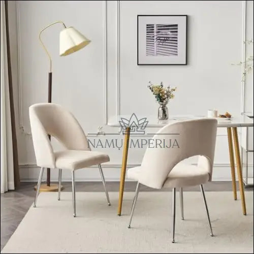Kėdė VI969 - €48 Save 55% 25-50, __label:Pristatymas 1-2 d.d., color-kremas, kedes-valgomojo, material-aksomas €25