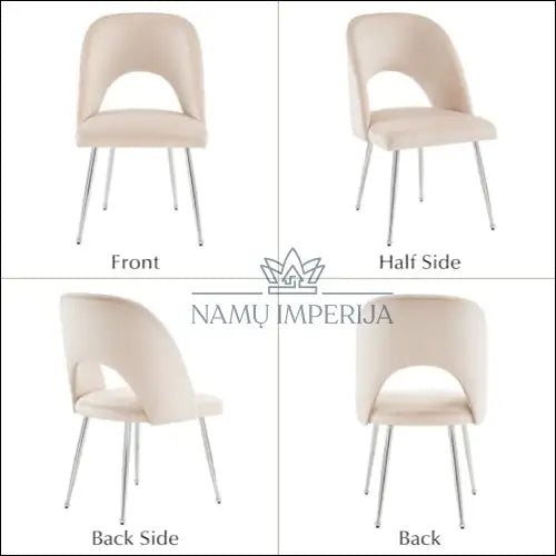 Kėdė VI969 - €48 Save 55% 25-50, __label:Pristatymas 1-2 d.d., color-kremas, kedes-valgomojo, material-aksomas €25