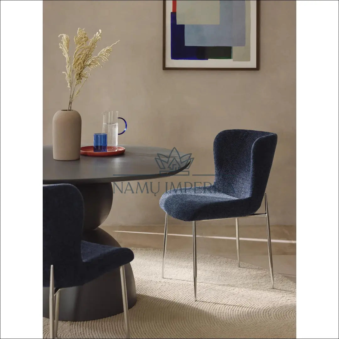 Kėdė VI997 - €135 Save 50% 100-200, __label:Pristatymas 1-2 d.d., color-melyna, kedes-valgomojo, material-gobelenas