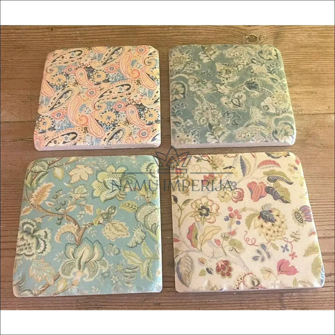 Keramikos padėkliukų komplektas (4vnt) DI9012 - €6 Save 50% __label:Pristatymas 1-2 d.d., color-marga, color-margas,