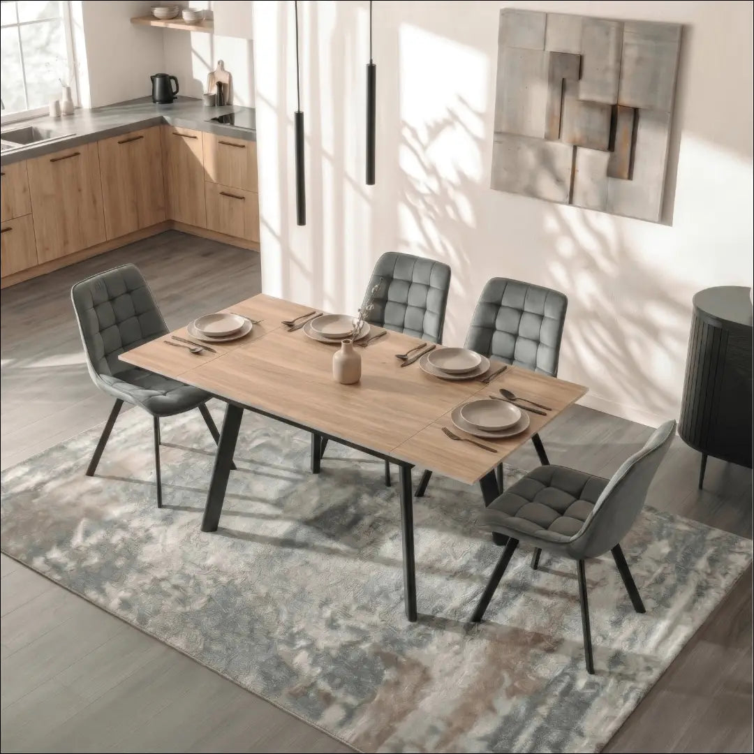 Keraminis ištraukiamas stalas 90–150 cm ąžuolas/juoda TE2459 - €319 Save 15% __label:Pristatymas 5-14 d.d., Newelite